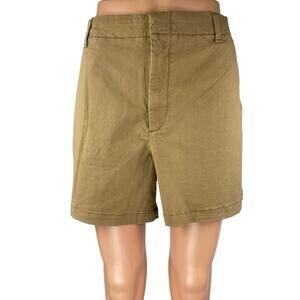 Banana Republic Brown High Rise Wide Leg Authentic Chino Khaki Bermuda Shorts 12